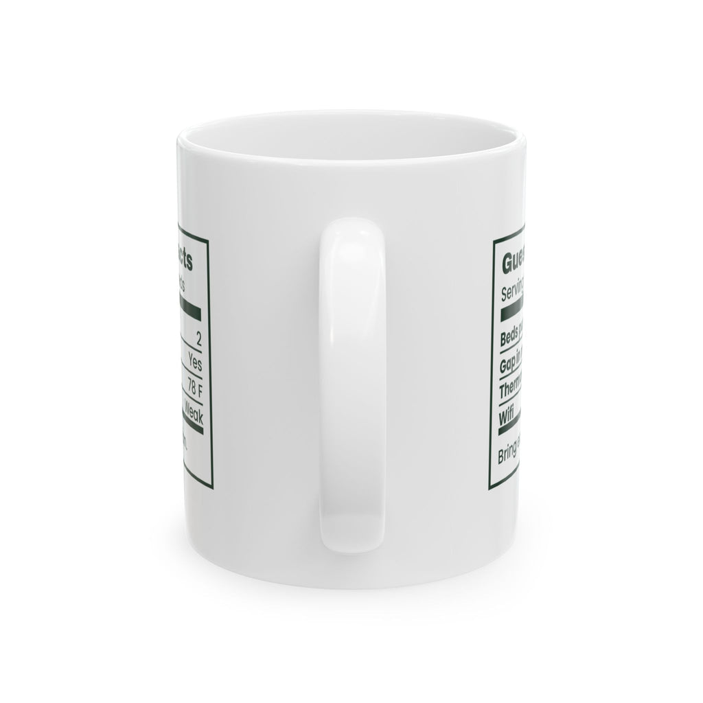 Funny Christmas In Laws Coffee Mug Guest Room Nutrition Facts