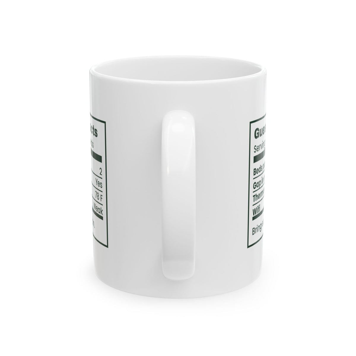 Funny Christmas In Laws Coffee Mug Guest Room Nutrition Facts