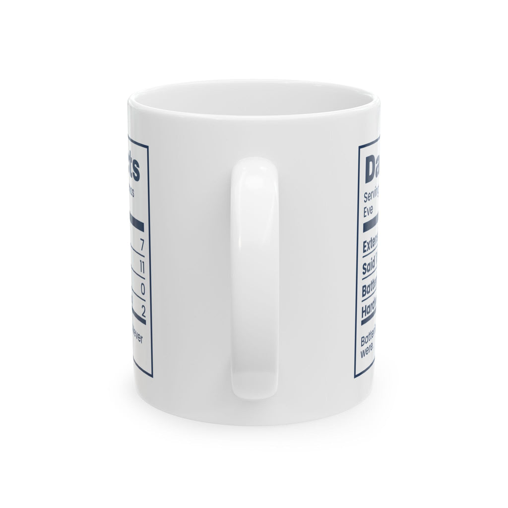 Funny Christmas Coffee Mug Dad Facts Batteries Not Included