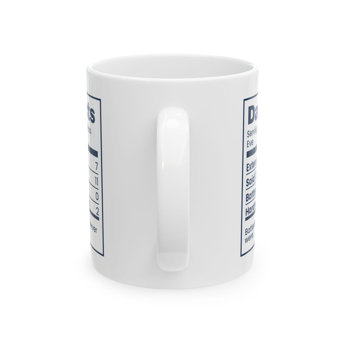 Funny Christmas Coffee Mug Dad Facts Batteries Not Included