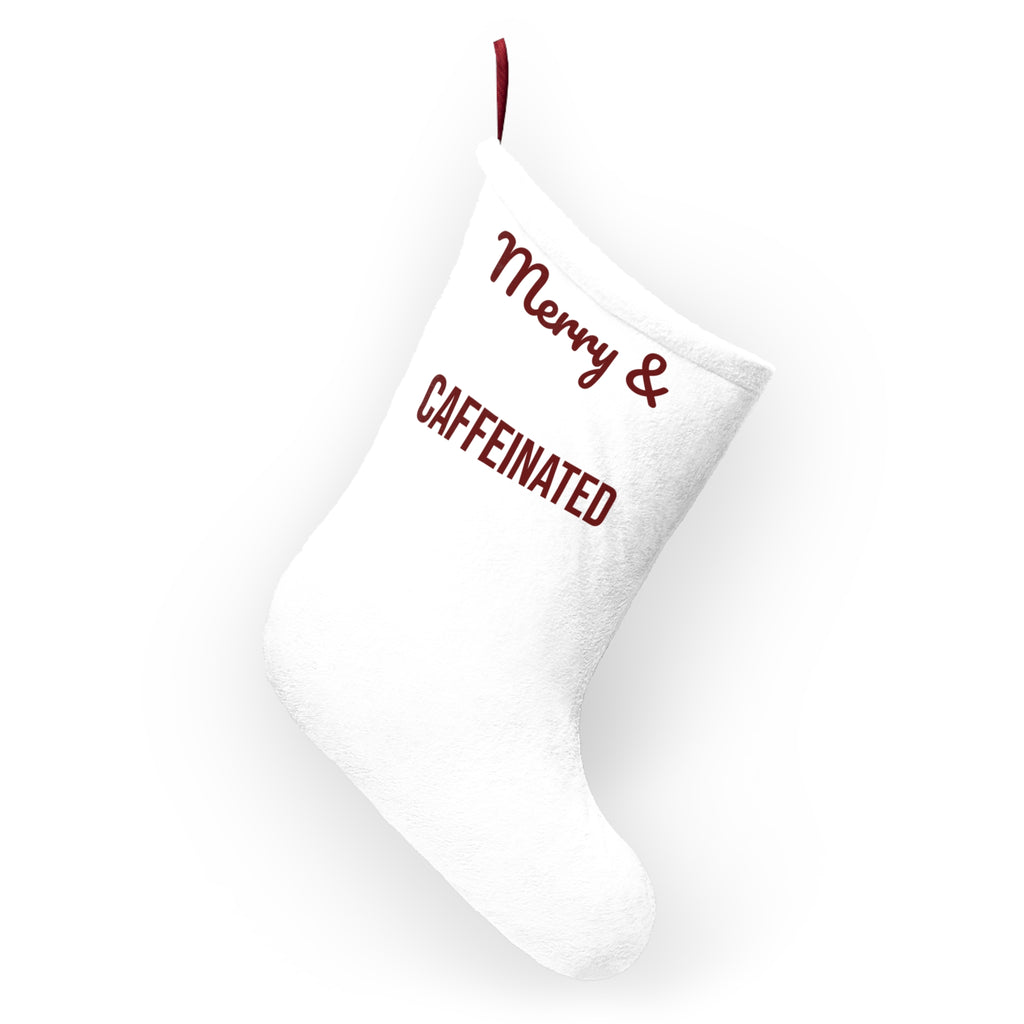 Christmas Stocking Merry And Caffeinated For Coffee Lovers