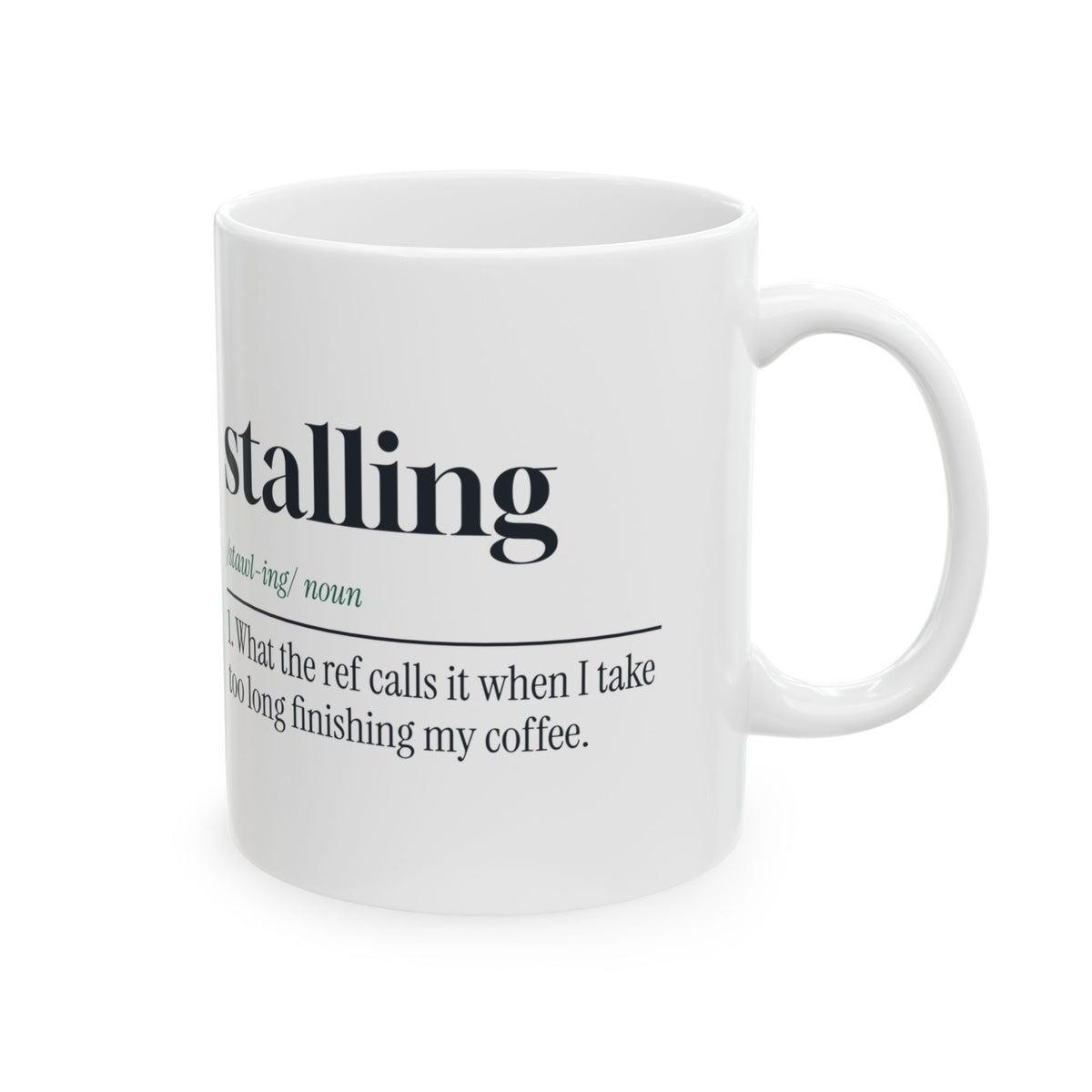 Funny Wrestling Coach Coffee Mug Stalling Dictionary Definition