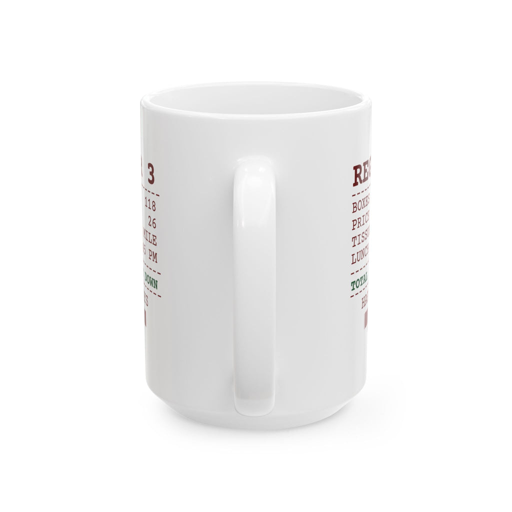 Funny Retail Christmas Coffee Mug Register Receipt For Cashiers