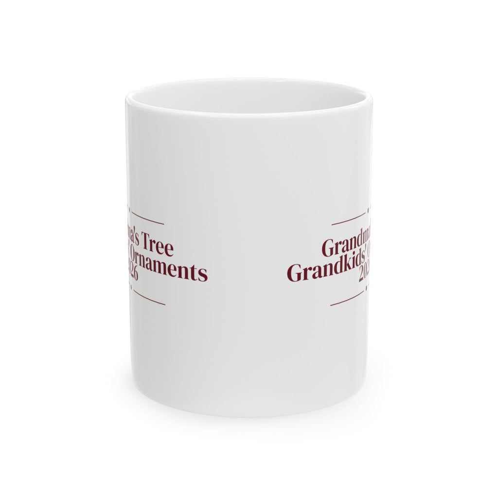 Christmas Coffee Mug Grandma's Tree Grandkids' Ornaments 2026