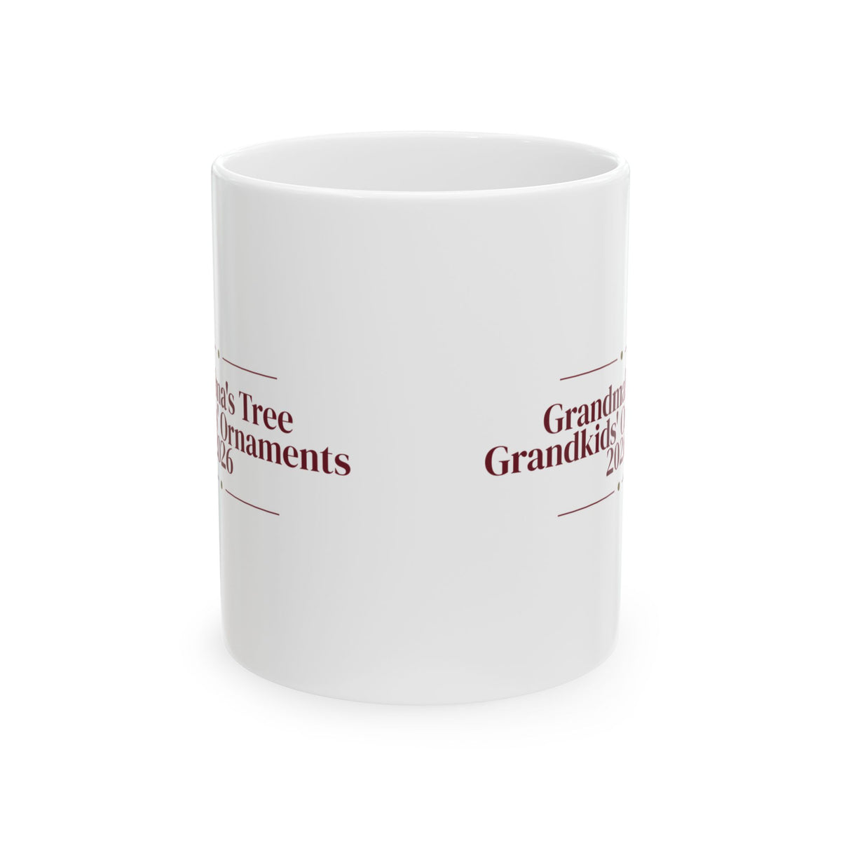 Christmas Coffee Mug Grandma's Tree Grandkids' Ornaments 2026