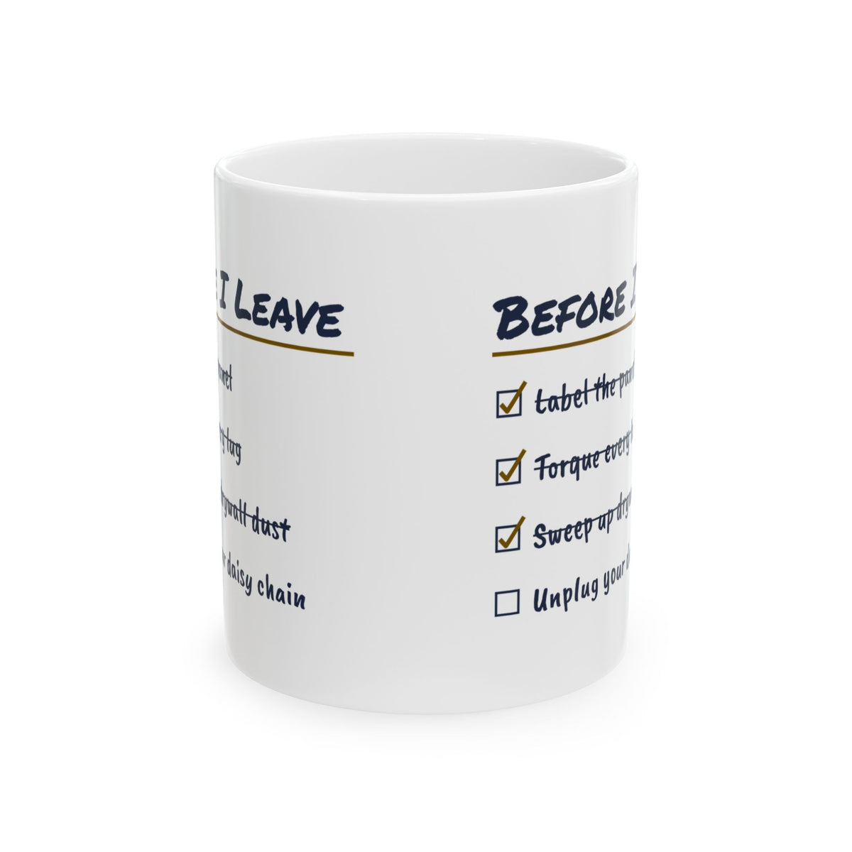 Funny Electrician Coffee Mug Before I Leave Checklist For Electricians