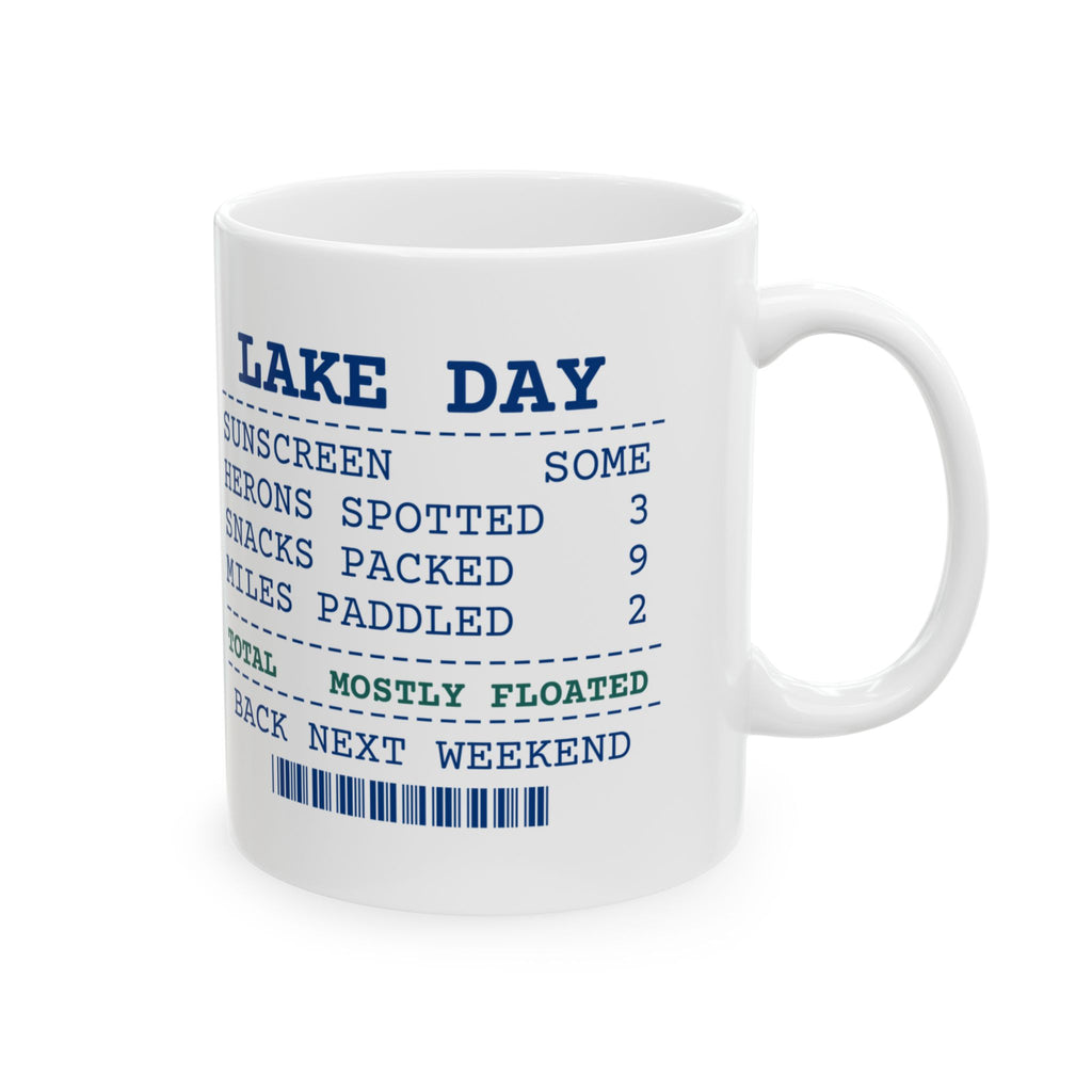 Funny Kayaking Coffee Mug Lake Day Receipt For Kayakers