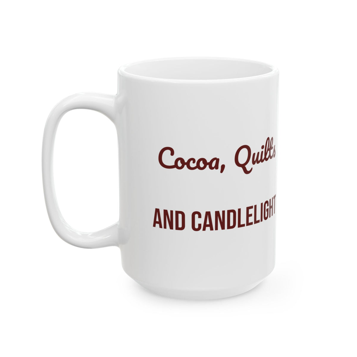 Cozy Christmas Coffee Mug Cocoa Quilts And Candlelight