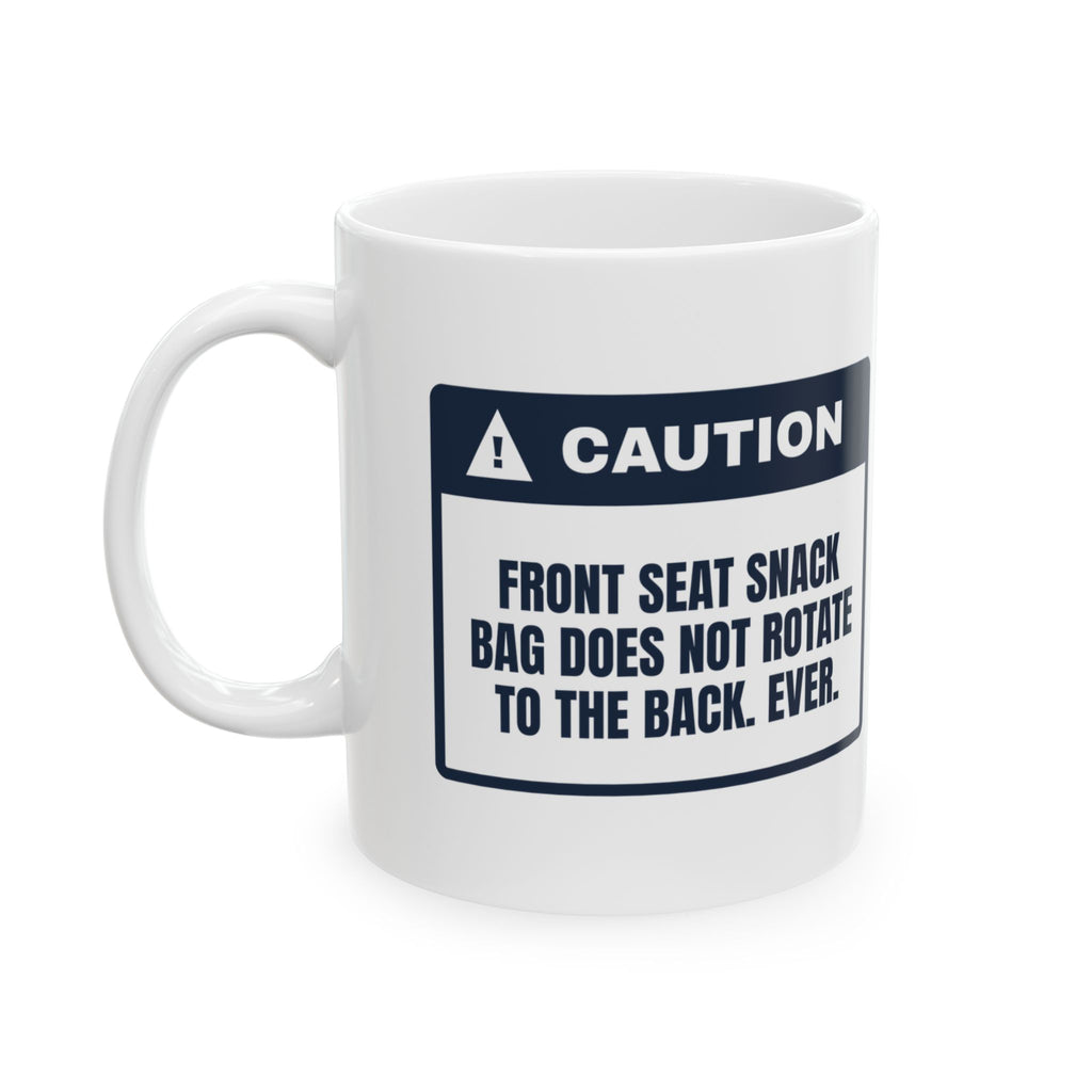 Caution Snack Zone Coffee Mug For Road Trip