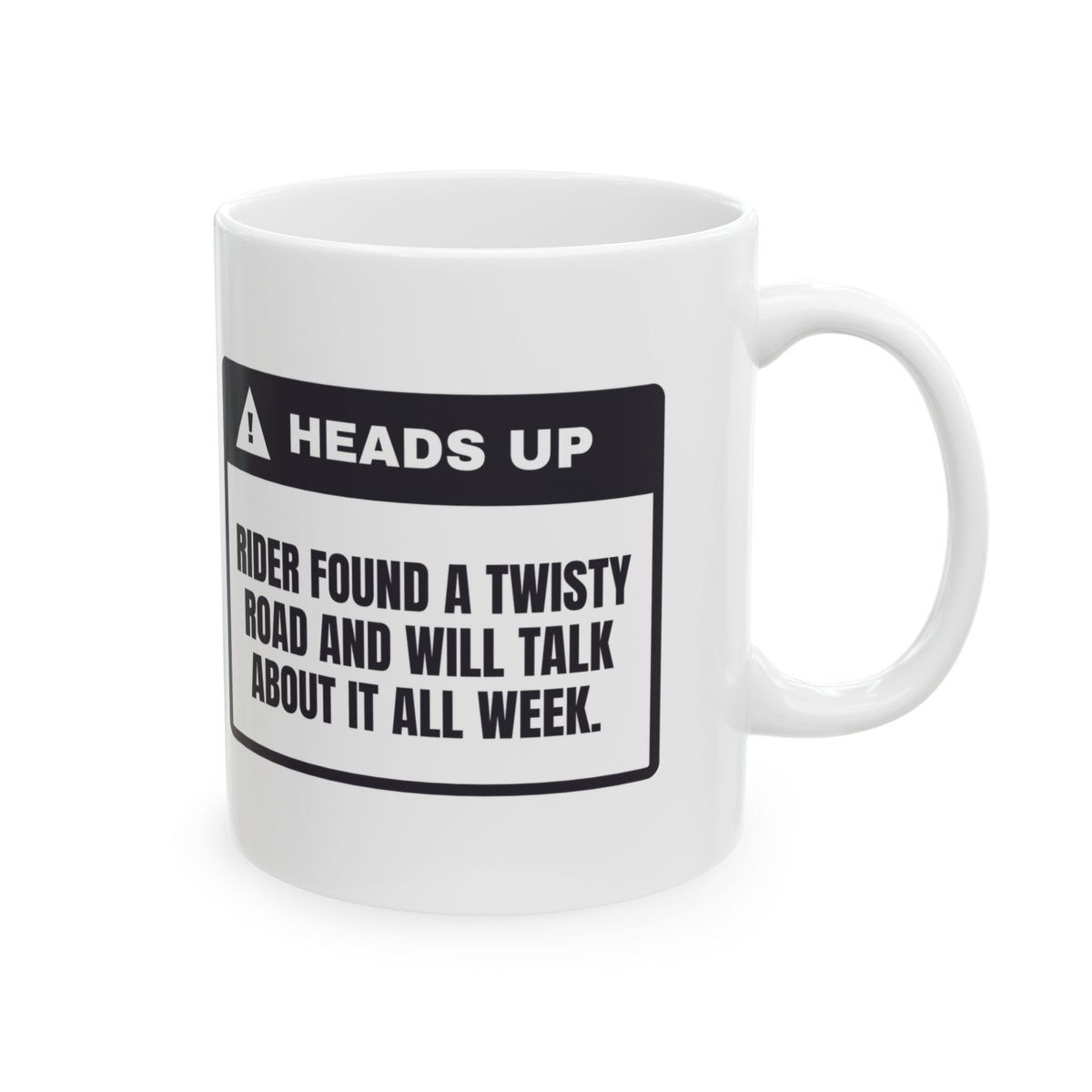 Funny Motorcycle Mug Found A Twisty Road Will Talk About It