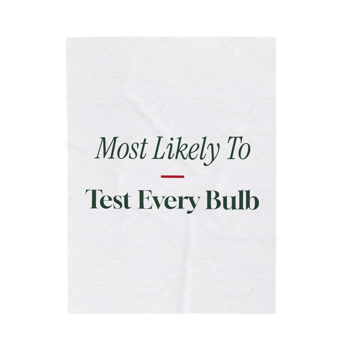 Funny Christmas Family Throw Blanket Most Likely To Test Every Bulb