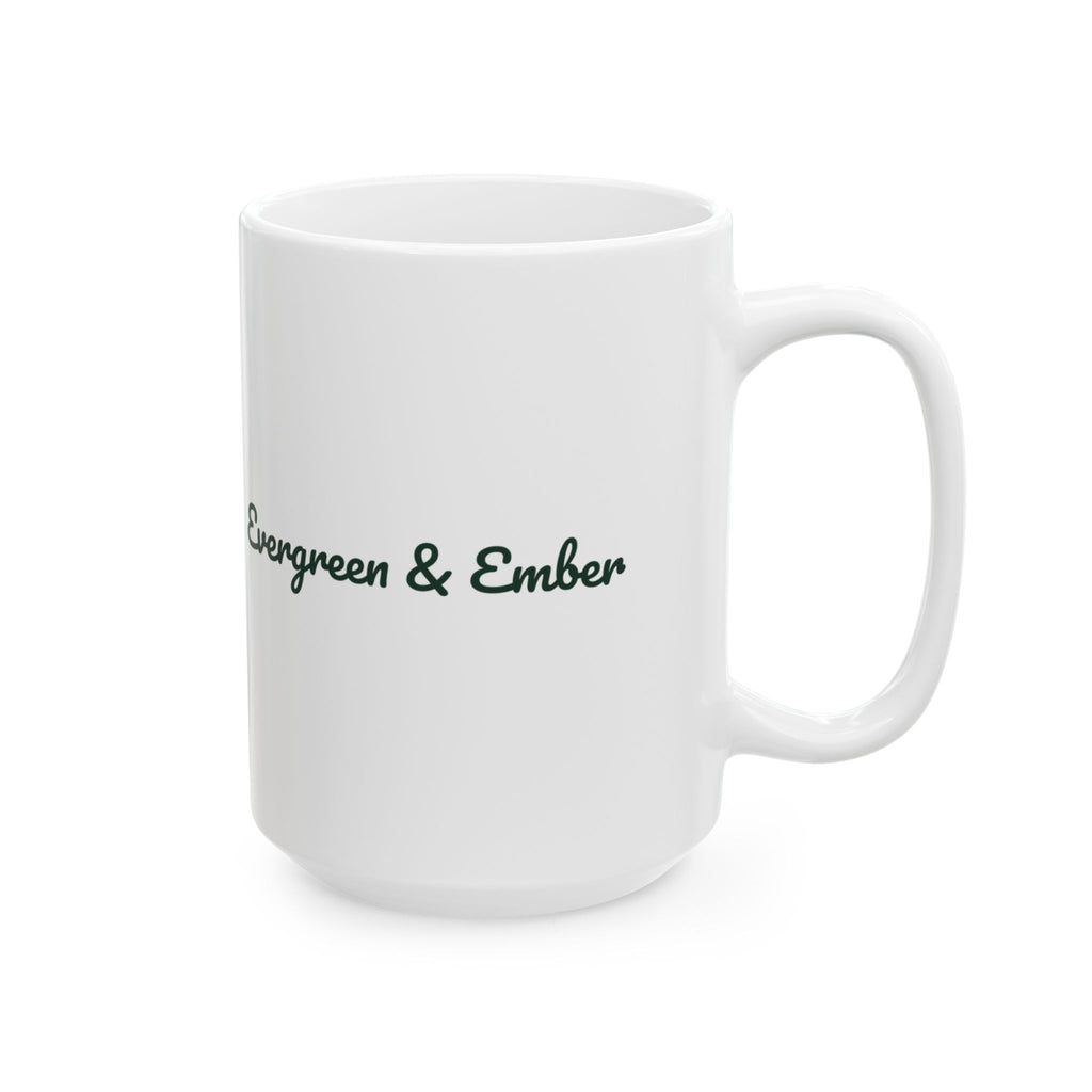 Christmas Coffee Mug Evergreen And Ember Cozy Script Winter Cup