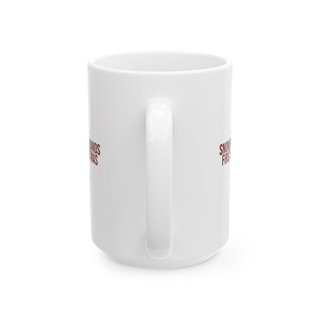First Married Christmas Coffee Mug 2026 Snowfall And Wedding Bands