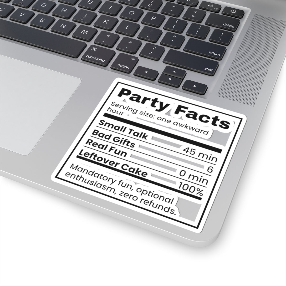 Funny Office Party Sticker Real Fun Zero Minutes