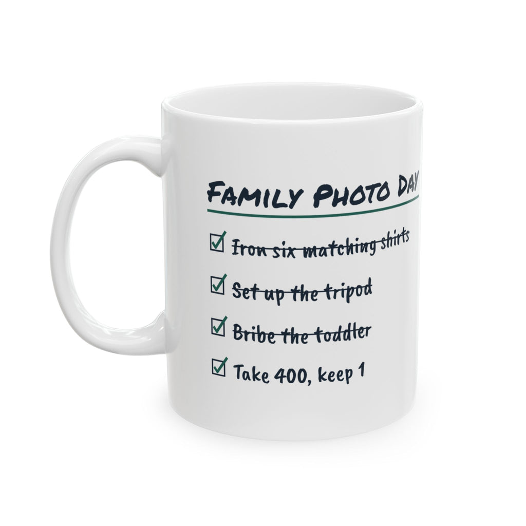 Funny Photographer Coffee Mug Family Photo Day Checklist