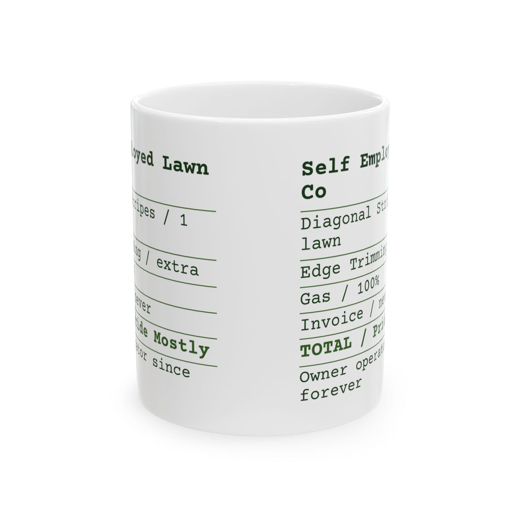 Funny Lawn Dad Coffee Mug Lawn Service Invoice For Dad