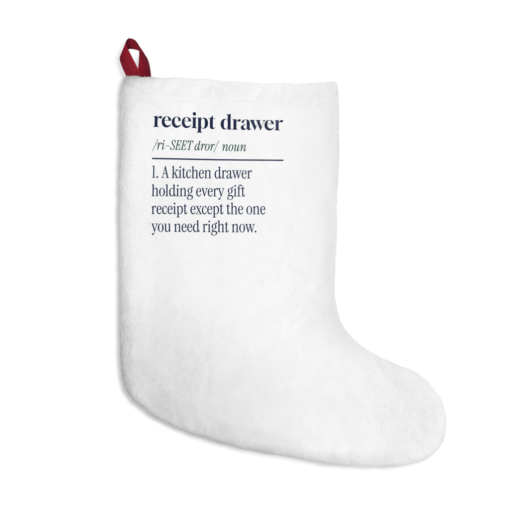 Funny Christmas Stocking Receipt Drawer Definition For Shoppers