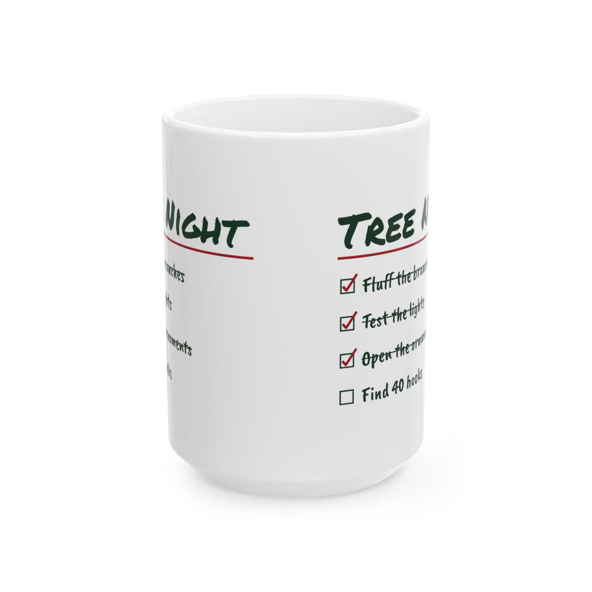 Funny Christmas Coffee Mug Tree Night Checklist Find 40 Hooks
