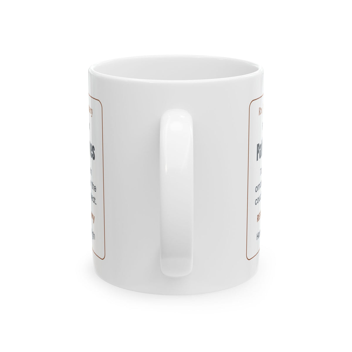 Funny Christmas Coffee Mug Patience 9 Lives Cat Owner Prescription