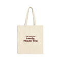 Funny Christmas In-Laws Tote Bag The Ham Was Lovely Thank You