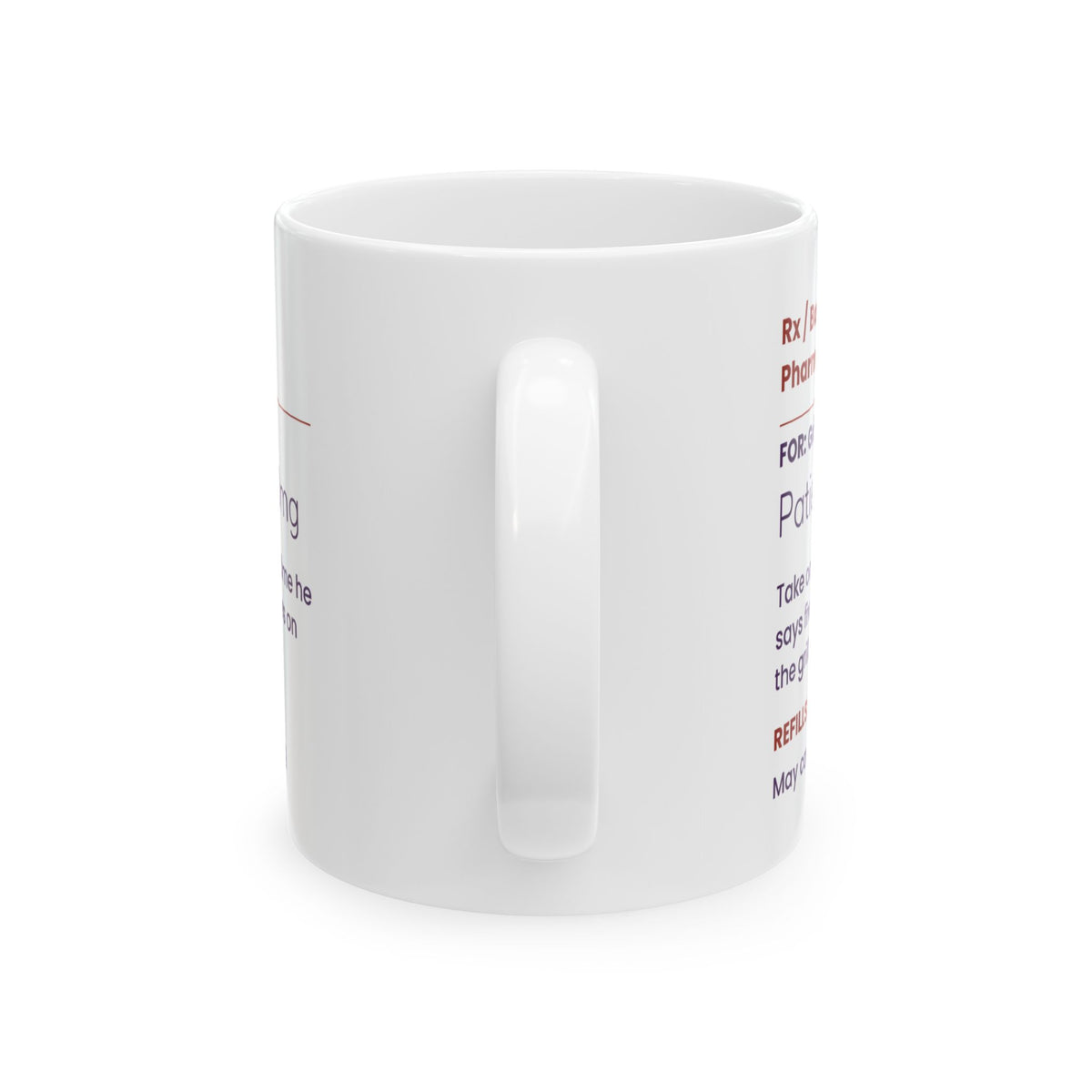 Funny Grill Widow Coffee Mug Prescription Label For BBQ Spouse