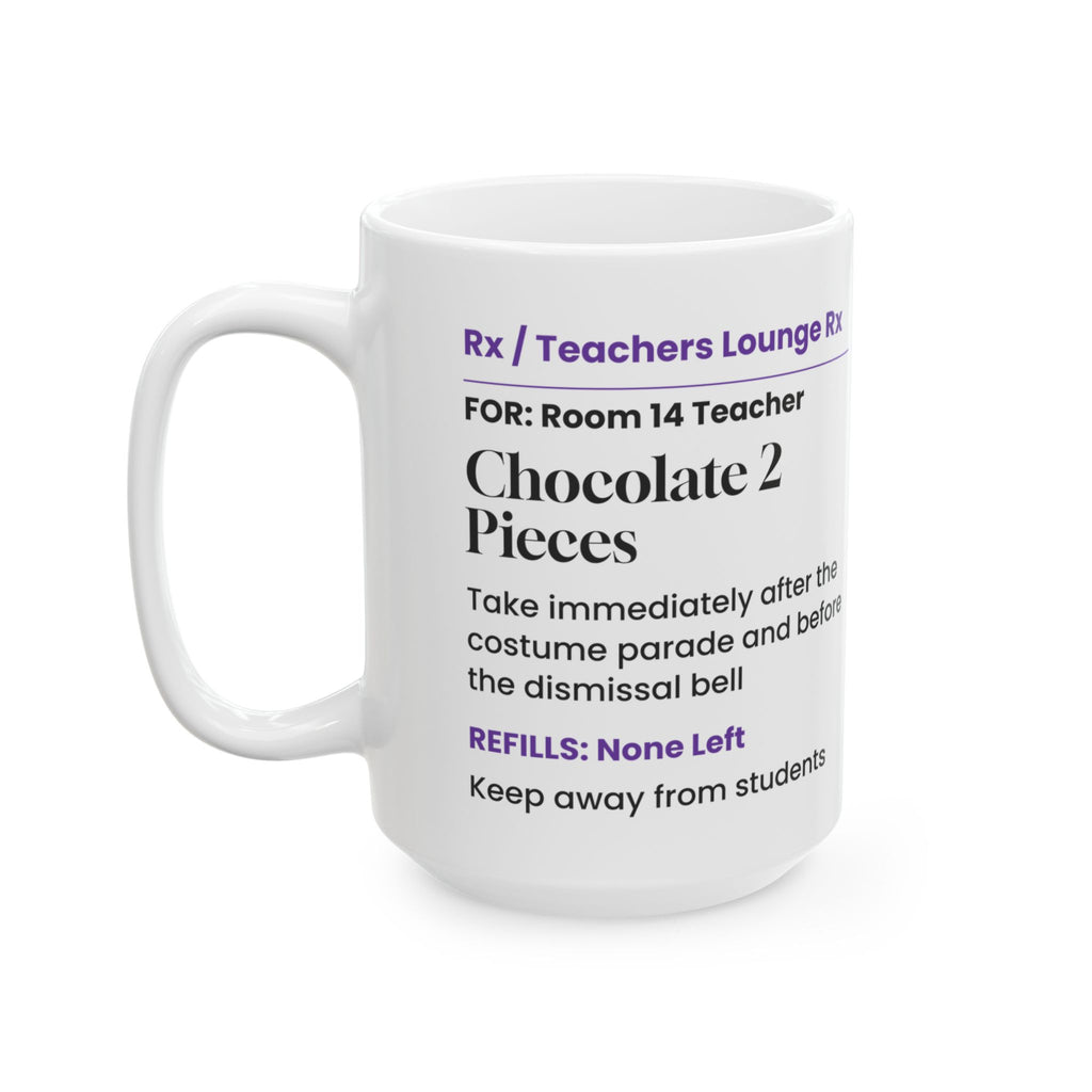 Spooky Teacher Coffee Mug Chocolate Prescription For Teachers