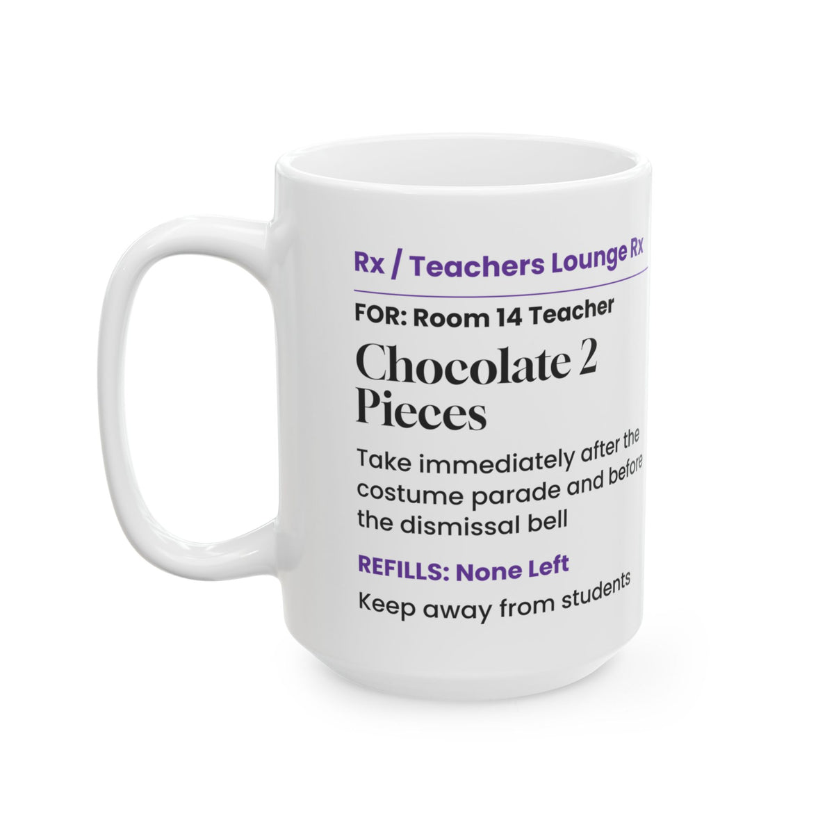 Spooky Teacher Coffee Mug Chocolate Prescription For Teachers