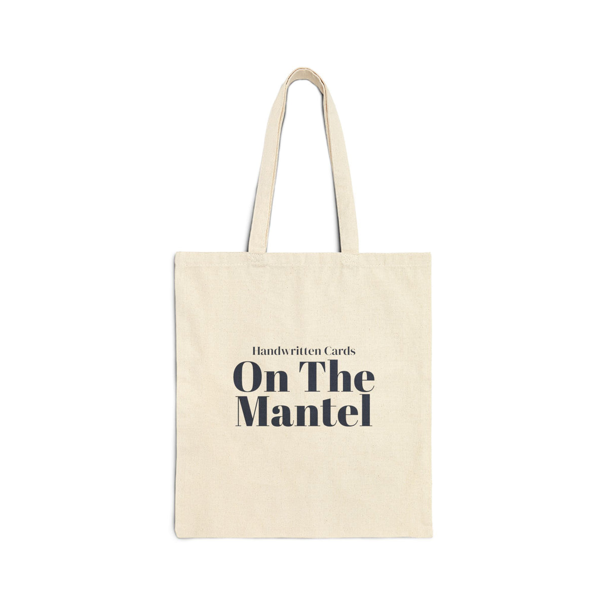 Christmas Tote Bag Handwritten Cards On The Mantel Cozy Holiday Cup