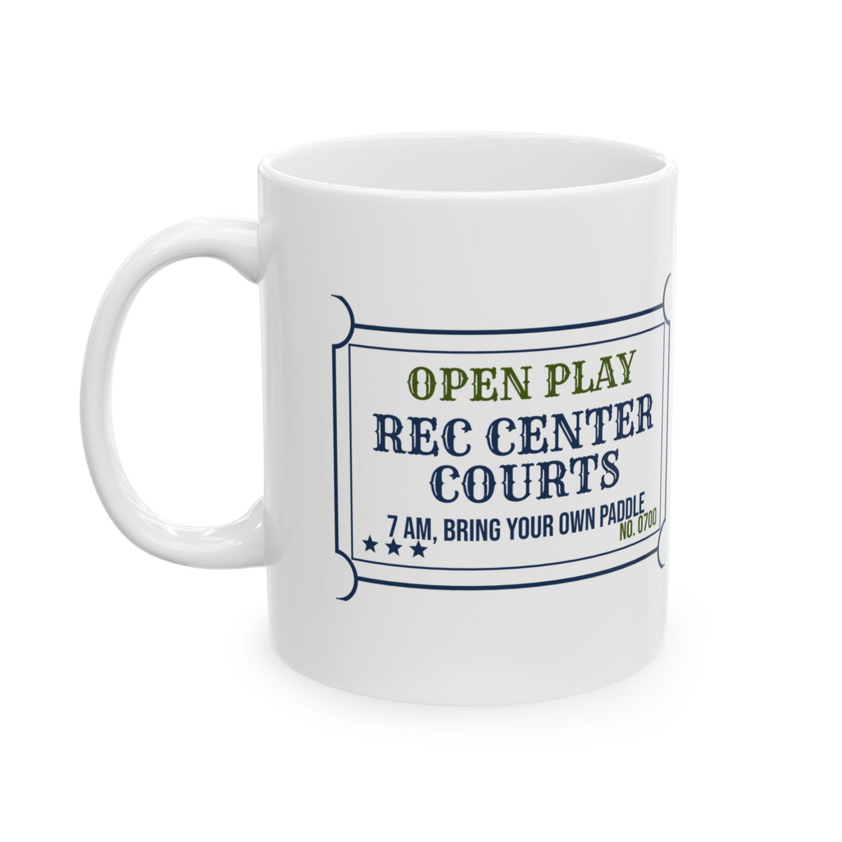 Funny Pickleball Coffee Mug Open Play 7 AM Retirees Already Here