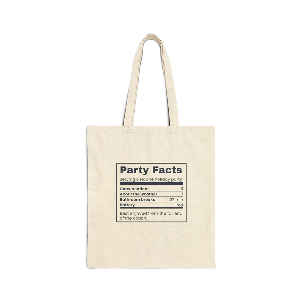 Funny Introvert Christmas Party Tote Bag Party Nutrition Facts