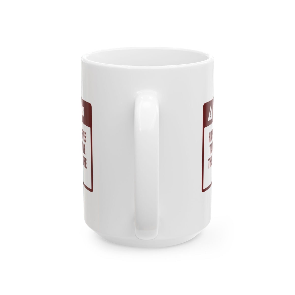 Funny Christmas Dog Coffee Mug Tail At Coffee Table Height Warning