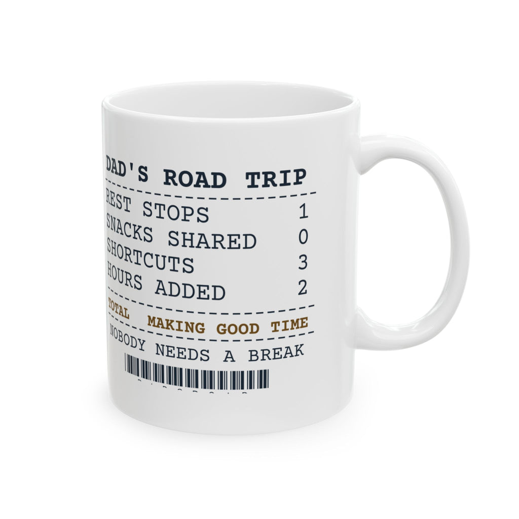 Funny Dad Coffee Mug Dad's Road Trip Receipt