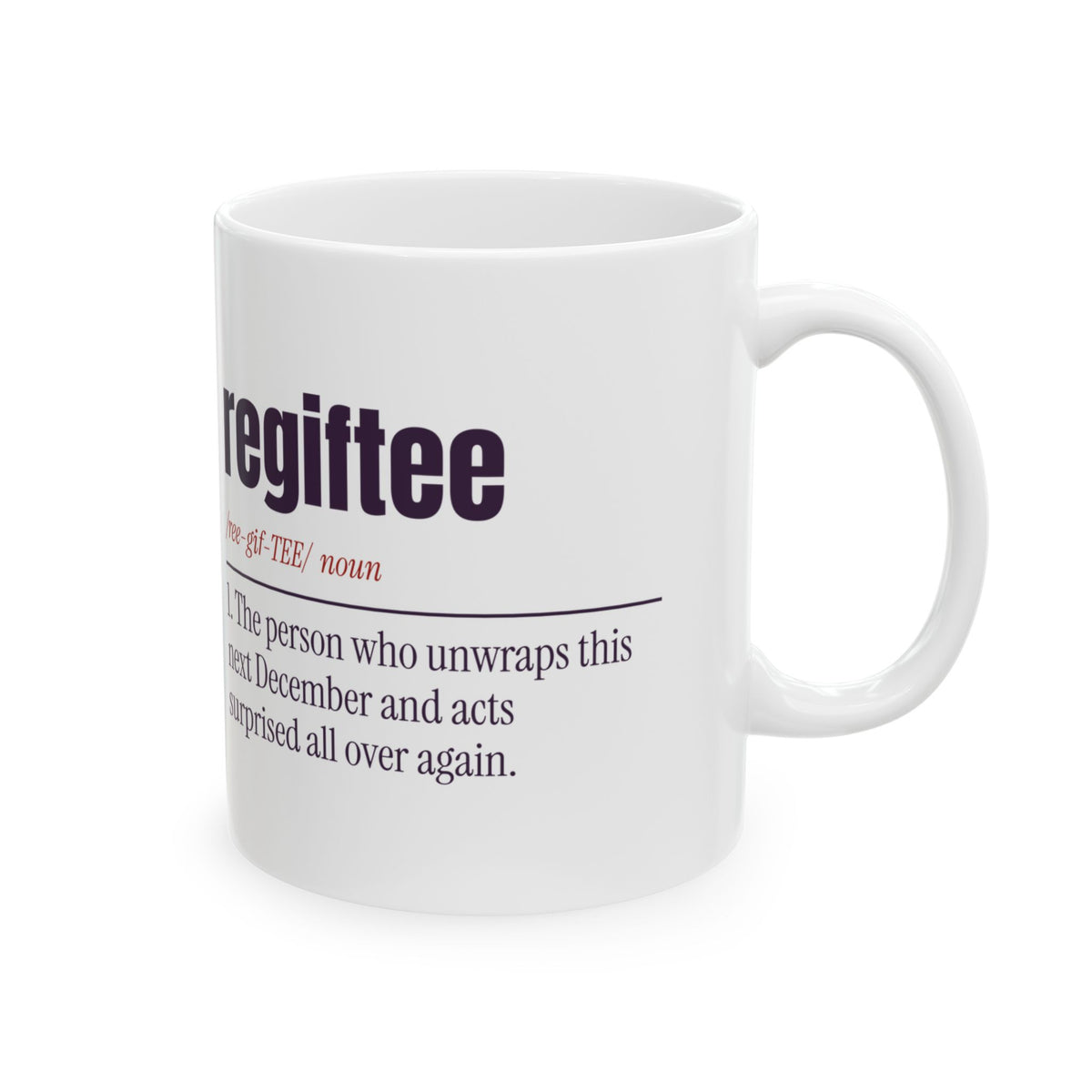Funny White Elephant Coffee Mug Regiftee Definition For Gift Swaps