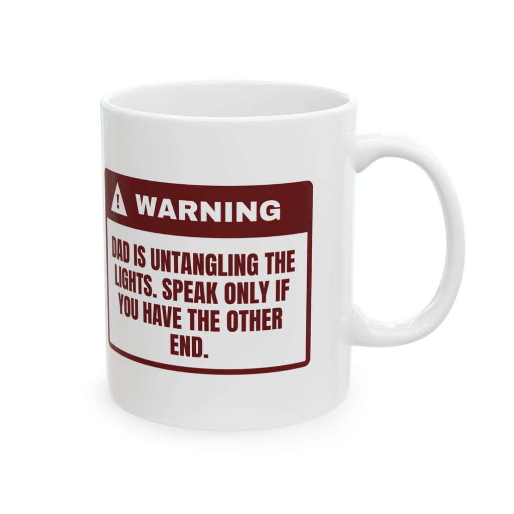 Funny Christmas Dad Coffee Mug Untangling Lights Hand Me The Other End