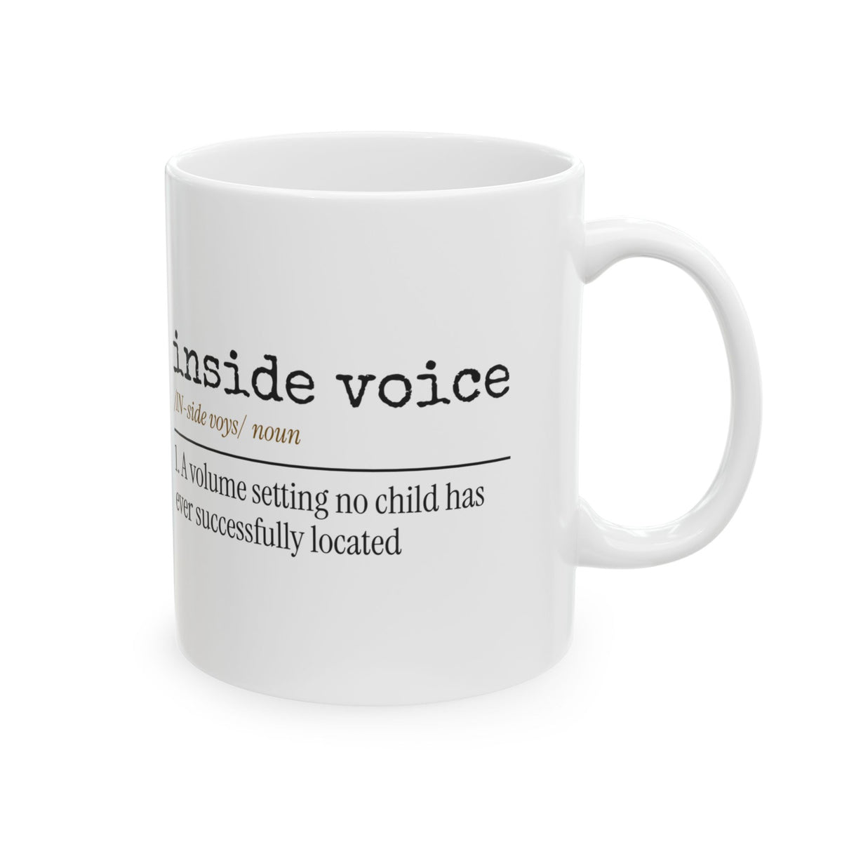 Funny Teacher Dictionary Coffee Mug Inside Voice For Teachers