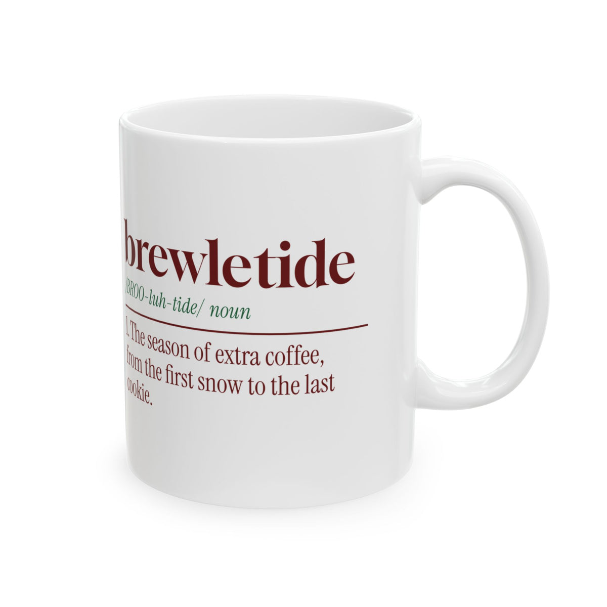 Funny Christmas Coffee Mug Brewletide Dictionary Definition