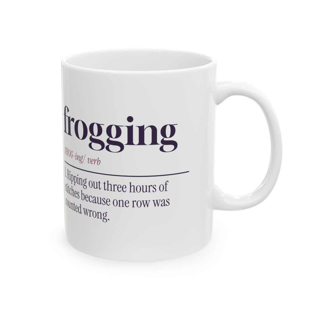 Funny Crochet Coffee Mug Frogging Definition For Crocheters
