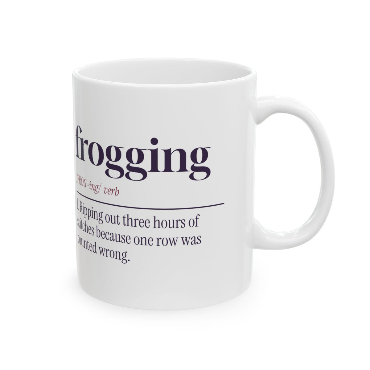 Funny Crochet Coffee Mug Frogging Definition For Crocheters