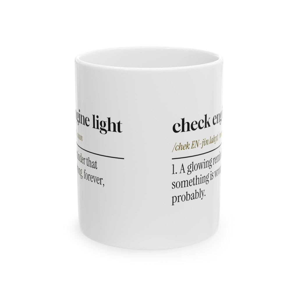 Check Engine Light Coffee Mug For Mechanics