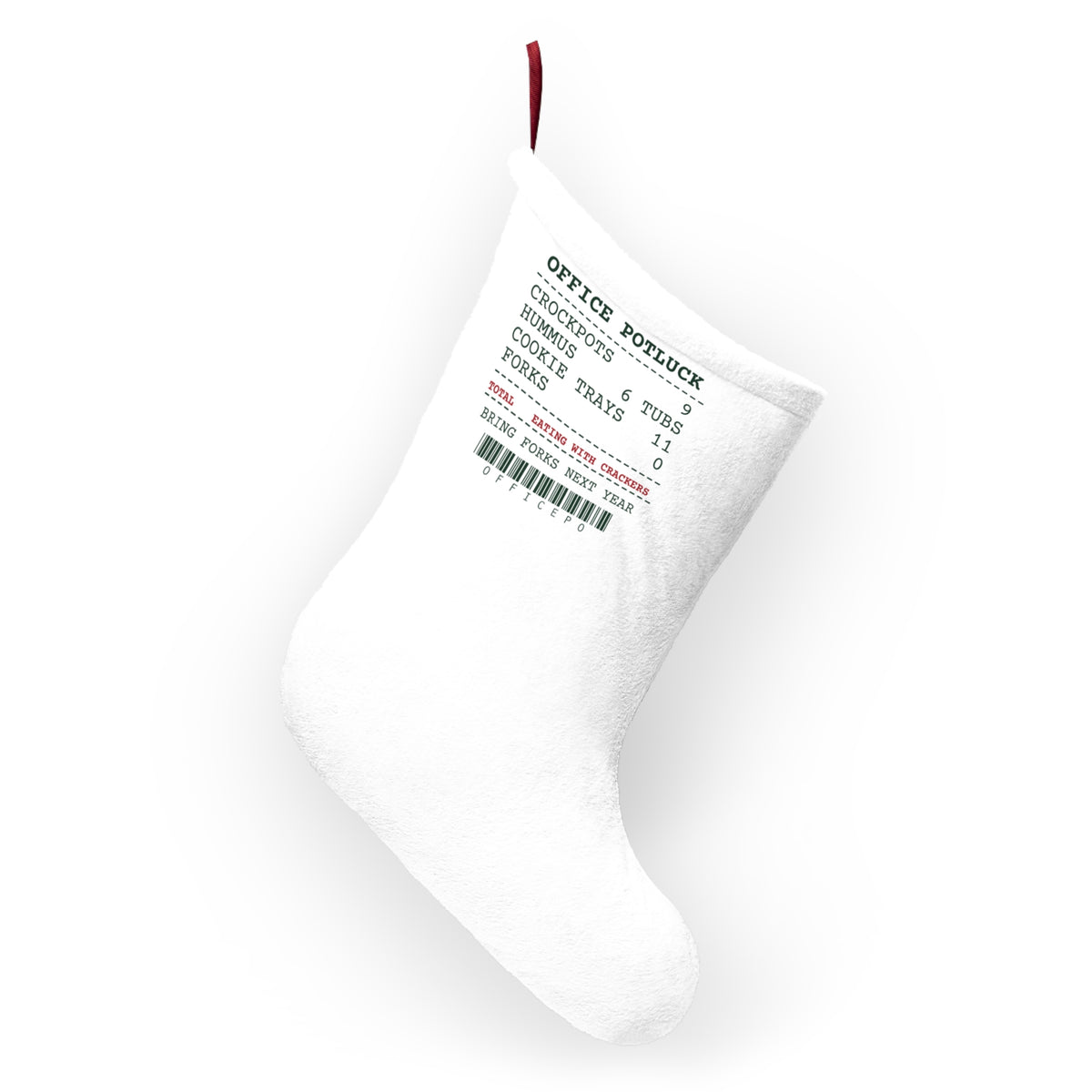 Funny Christmas Stocking Office Potluck Forks 0 Receipt For