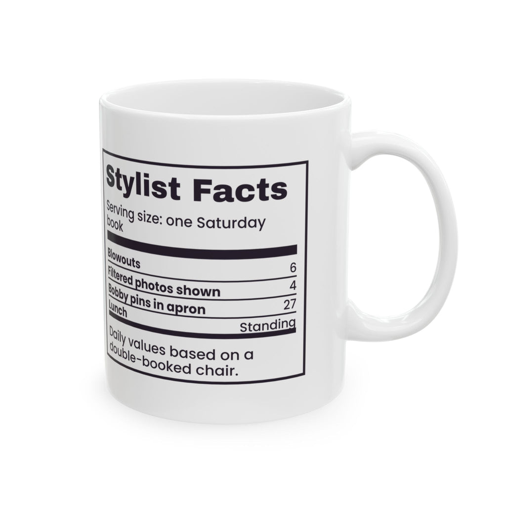 Funny Hairstylist Mug Bobby Pins In Apron 27 Stylist Nutrition Facts