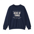 Funny Grill Dad Sweatshirt Head Of Tongs Backyard BBQ
