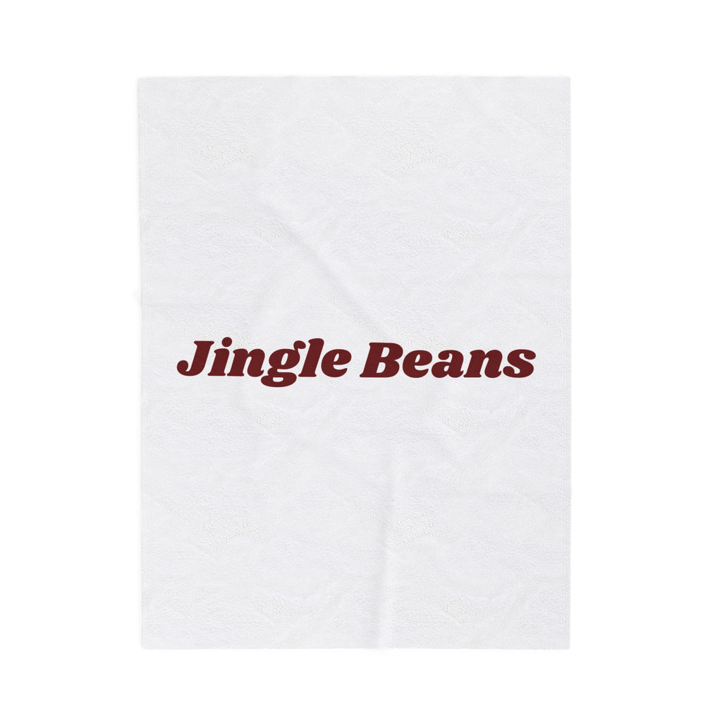Funny Christmas Throw Blanket Jingle Beans For Coffee Lovers