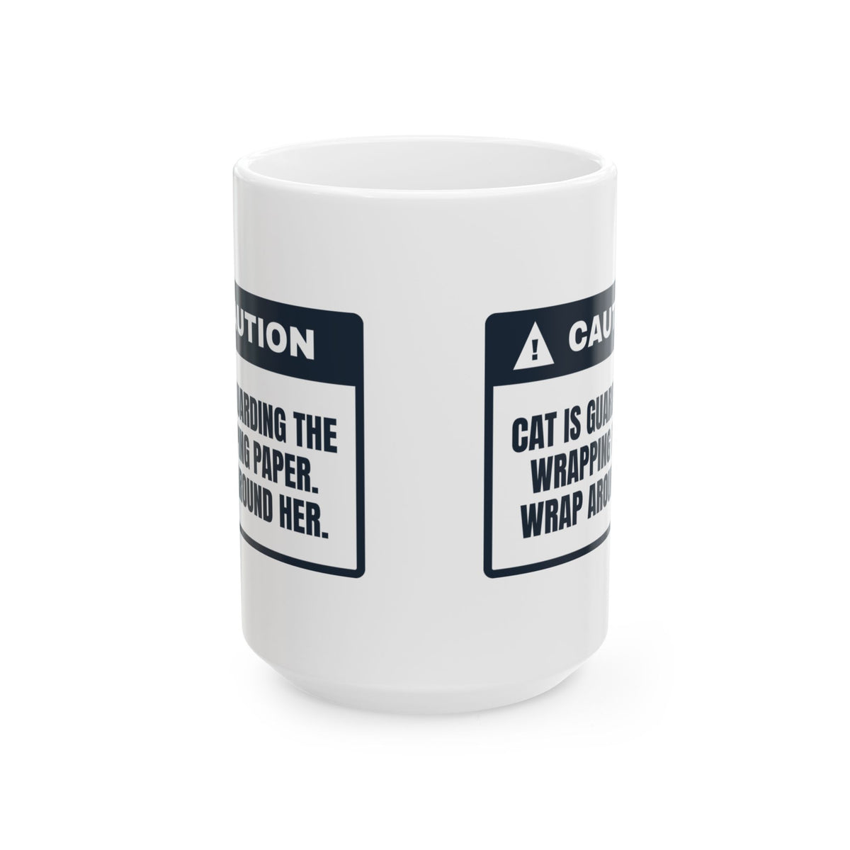 Funny Christmas Cat Coffee Mug Wrap Around The Cat For Cat Lovers