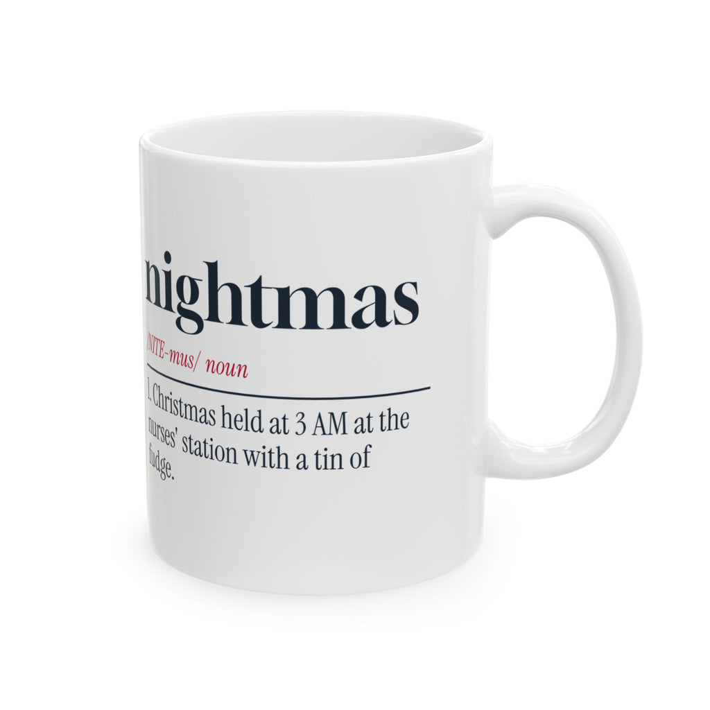 Funny Christmas Nurse Coffee Mug Nightmas Dictionary Definition