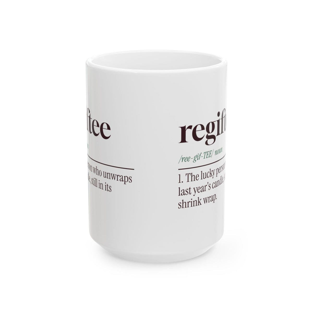 Funny White Elephant Coffee Mug Regiftee Definition For Yankee Swap