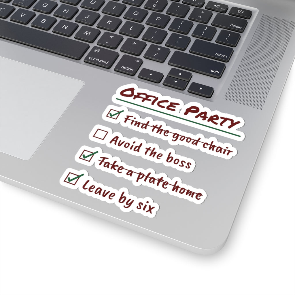 Funny Christmas Coworker Sticker Take A Plate Home Leave By Six