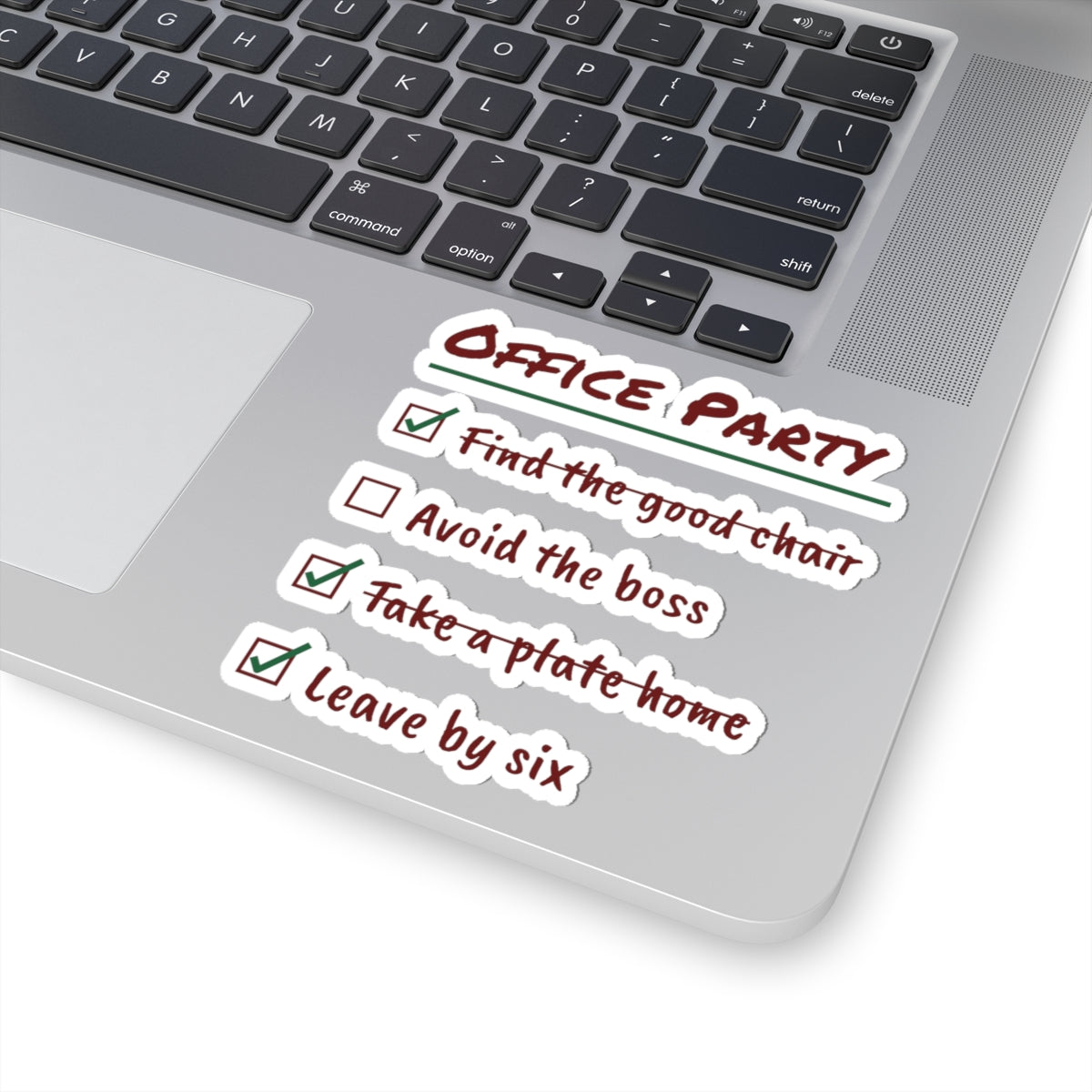 Funny Christmas Coworker Sticker Take A Plate Home Leave By Six
