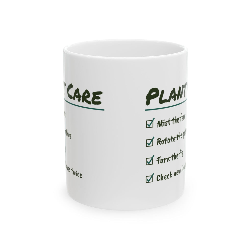 Funny Plant Lover Coffee Mug Plant Care Checklist
