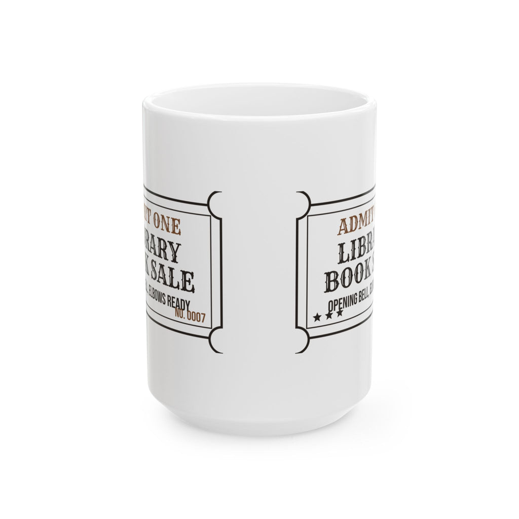 Funny Book Lover Coffee Mug Library Book Sale Elbows Ready For Readers